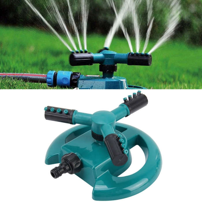 Garden Automatic Rotating Nozzle 360 Degree Rotary Automatic Sprinkler Garden Lawn Watering Nozzl...