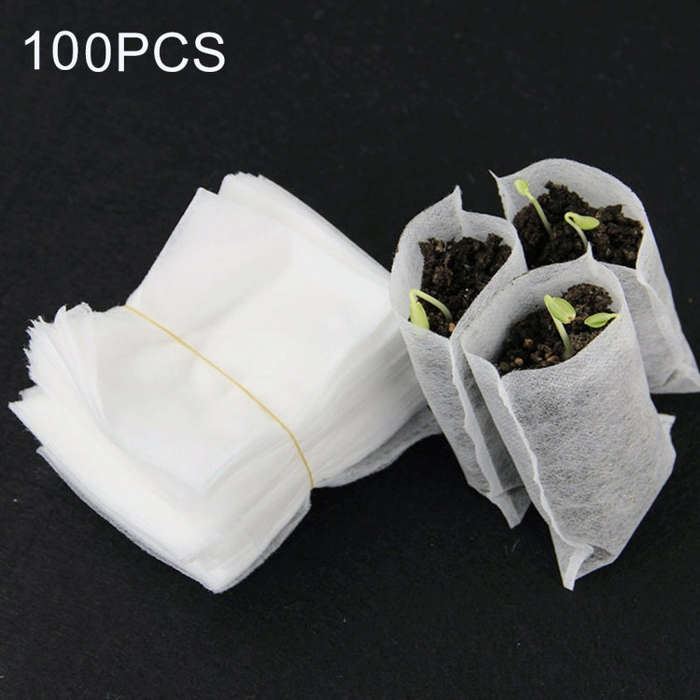 100pcs/Pack Nursery Pots Seedling-Raising Bags Environmental Non-woven Nursery Bags, 1000 PCS Nur...