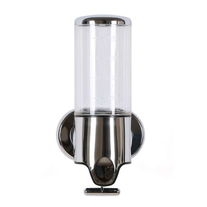 Hotel Shower Manual Dispenser Wall Mounted Washing Liquid Shampoo Soap Bottle, Capacity: 500ml, 5...