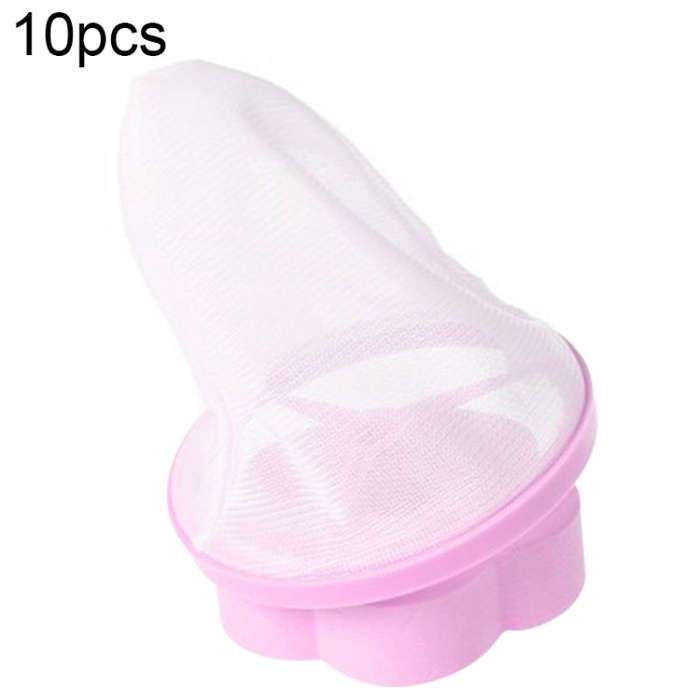 10pcs Plum-shaped Washing Machine Hair Removal Mesh Filter Bag Floating Style Washing Machine  Fi...