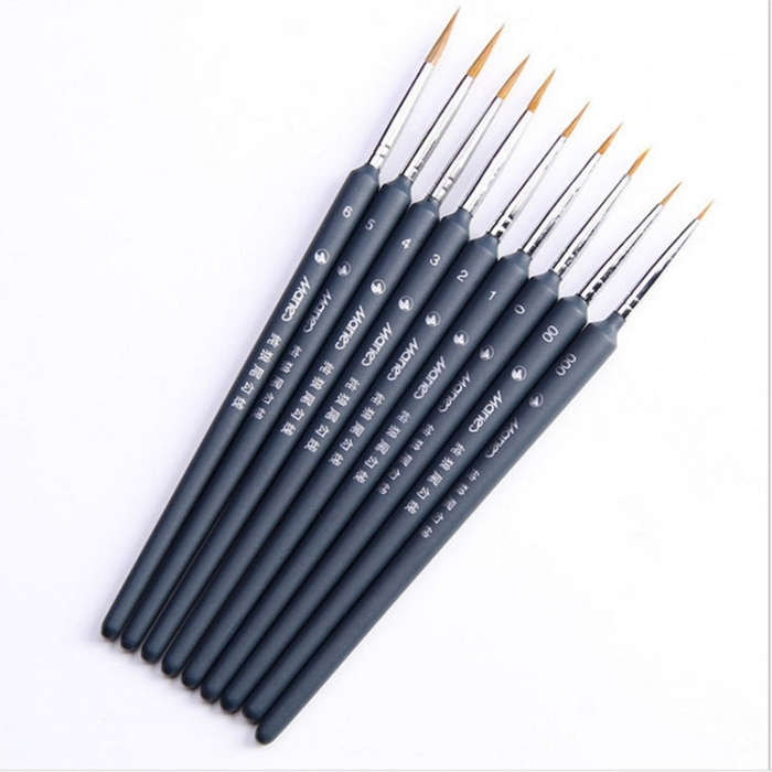 9 in 1 Art Supplies Weasel Hair Brush Watercolor Hook Line Brush Depict the Edge Pen Oil Painting...