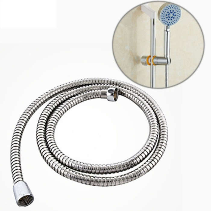 1.5m Flexible Stainless Steel Showerhead Hose Pipe Double Interlock Copper Interface Anti Burst B...