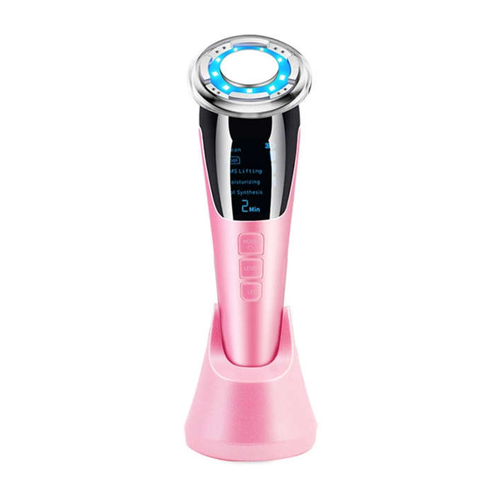 BLK-D818 Facial Beauty Instrument Hot and Cold Color Skin Rejuvenation Instrument EMS Micro Curre...