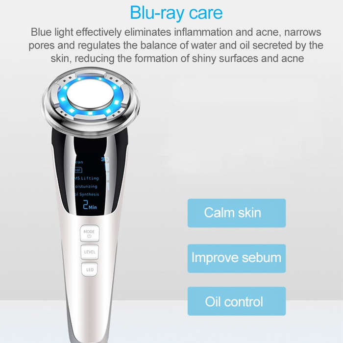 BLK-D818 Facial Beauty Instrument Hot and Cold Color Skin Rejuvenation Instrument EMS Micro Curre...