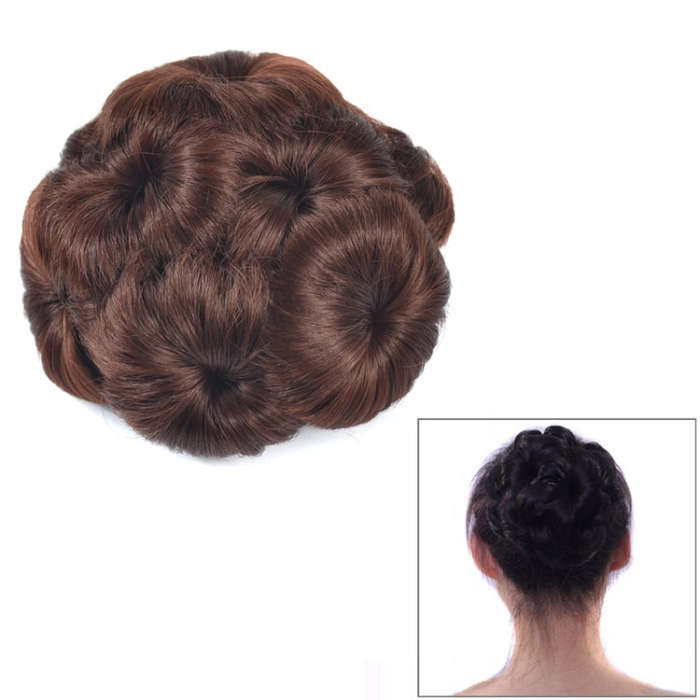 Wig Ball Head Flower Hairpin Hair Bag Wig Headband for Bride, 2M30#, 04C#, 2M33#, BUG#, 1#, 2#, 3...
