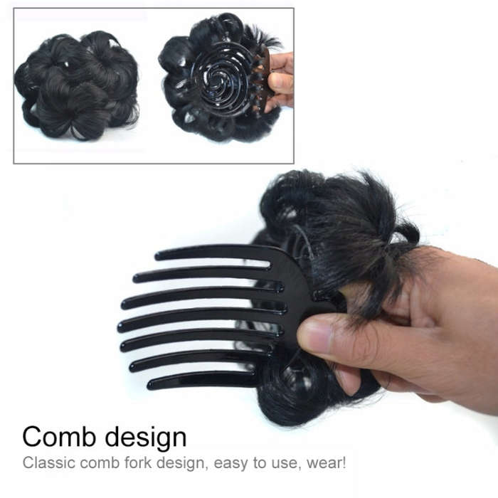 Wig Ball Head Flower Hairpin Hair Bag Wig Headband for Bride, 2M30#, 04C#, 2M33#, BUG#, 1#, 2#, 3...
