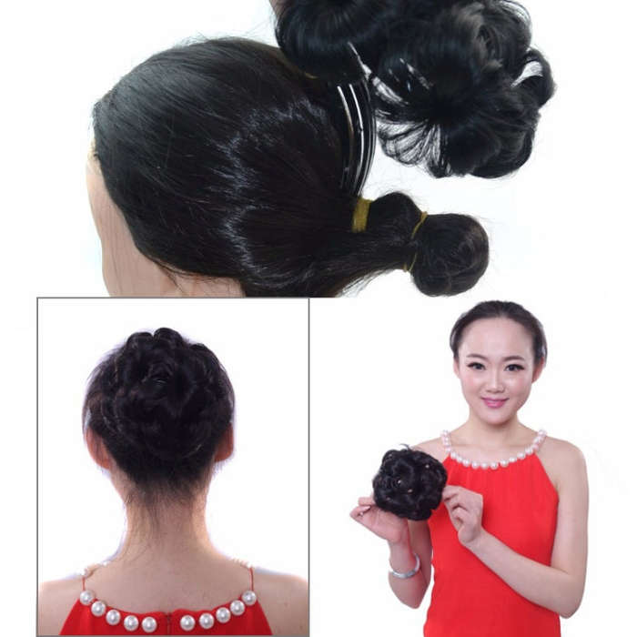 Wig Ball Head Flower Hairpin Hair Bag Wig Headband for Bride, 2M30#, 04C#, 2M33#, BUG#, 1#, 2#, 3...