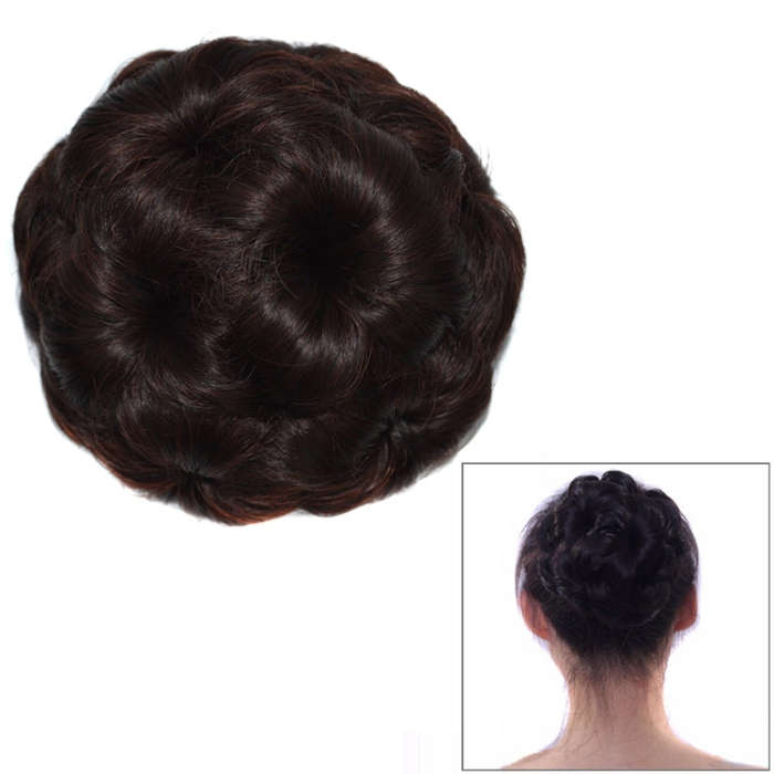 Wig Ball Head Flower Hairpin Hair Bag Wig Headband for Bride, 2M30#, 04C#, 2M33#, BUG#, 1#, 2#, 3...