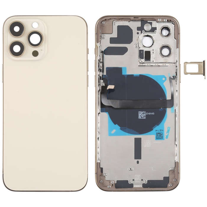 For iPhone 13 Pro Max Battery Back Cover with Side Keys & Card Tray & Power + Volume Flex Cable &...