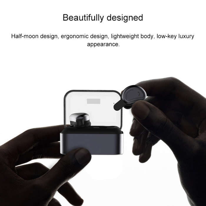 REMAX TWS-1 Half Moon Shaped Bluetooth 4.2 Wireless Bluetooth Earphone with Charging Box, TWS-1 G...