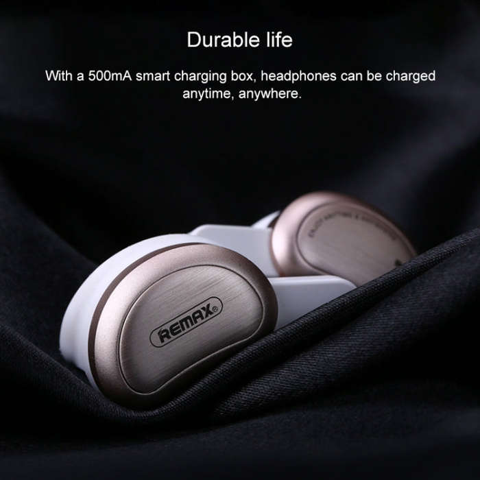 REMAX TWS-1 Half Moon Shaped Bluetooth 4.2 Wireless Bluetooth Earphone with Charging Box, TWS-1 G...