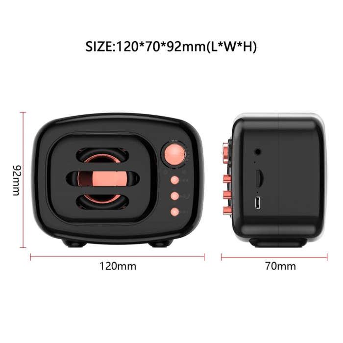 B11 Bluetooth 5.0 Retro Style Wireless Bluetooth Speaker, Supports Hands-free Calling & 32GB TF C...