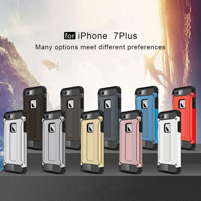 For iPhone 8 Plus & 7 Plus   Tough Armor TPU + PC Combination Case, For iPhone 7 Plus, For iPhone...