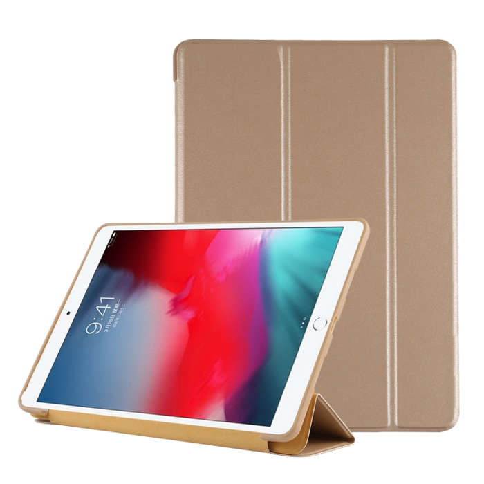 PU Plastic Bottom Case Foldable Deformation Left and Right Flip Leather Case with Three Fold Brac...