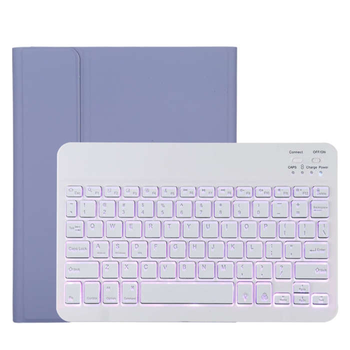 TG11BS Detachable Bluetooth White Keyboard Microfiber Leather Tablet Case for iPad Pro 11 inch (2...