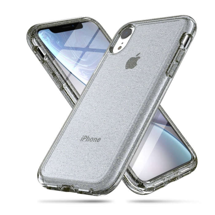 For iPhone XR Shockproof Terminator Style Glitter Powder Protector Case, iPhone XR (Pink), iPhone...