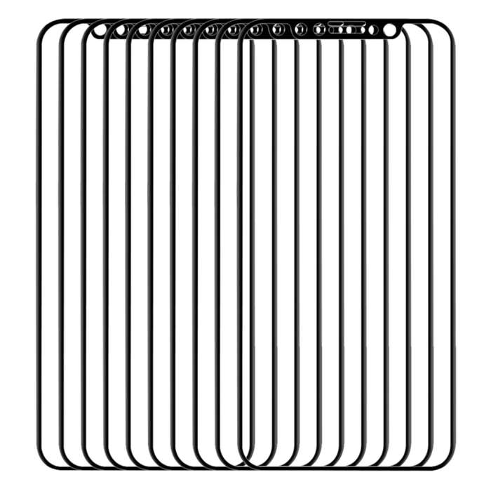 For iPhone 11 Pro / XS / X 50pcs 0.1mm 9H Full Screen Flexible Fiber Tempered Glass Film, For iPh...
