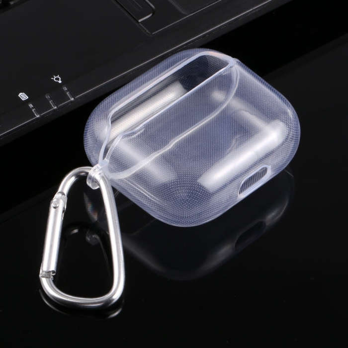 Split Transparent PC Earphone Protective Case with Hook For AirPods 3, For AirPods 3 PC with Hook