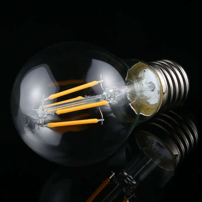 A60 E27 4W 4 LEDs 450 LM Retro Dimming LED Filament Light Bulb Energy Saving Light, AC 220V, 4W W...