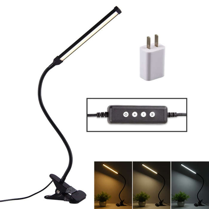 LED Desk Lamp 8W Folding Adjustable USB Charging Eye Protection Table Lamp, USB Charge Version + ...