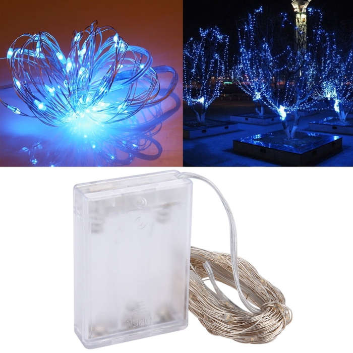 100 LEDs SMD 06033 x AA Batteries Box Fairy Lamp Decorative Light, DC 5V, 10m Blue Light, 10m Col...