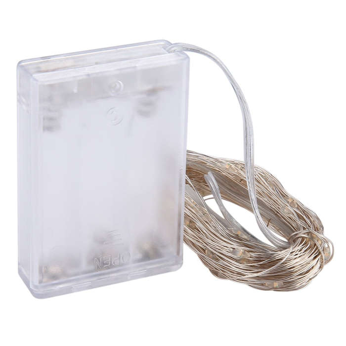 100 LEDs SMD 06033 x AA Batteries Box Fairy Lamp Decorative Light, DC 5V, 10m Blue Light, 10m Col...