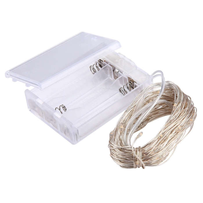100 LEDs SMD 06033 x AA Batteries Box Fairy Lamp Decorative Light, DC 5V, 10m Blue Light, 10m Col...