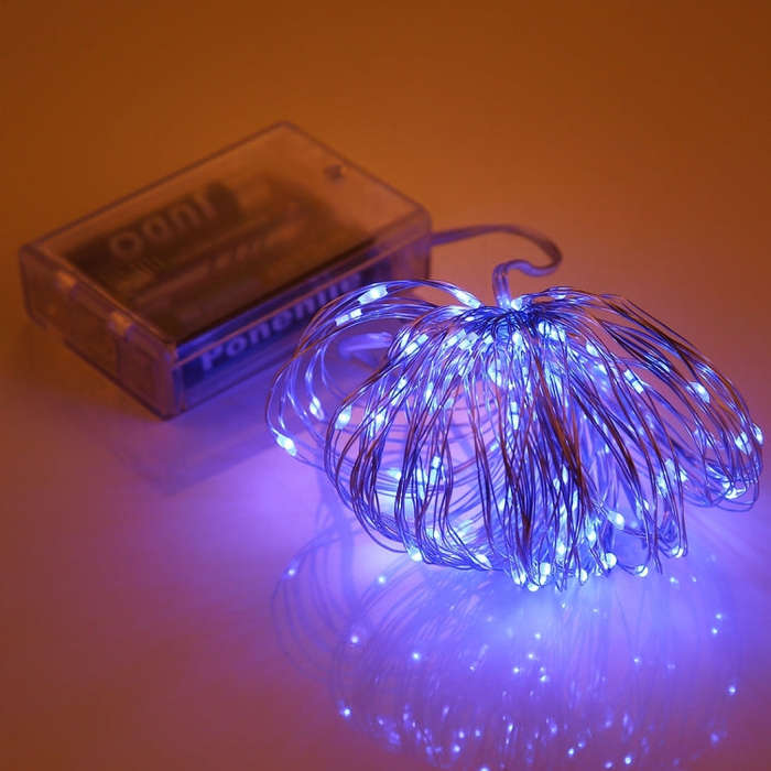 100 LEDs SMD 06033 x AA Batteries Box Fairy Lamp Decorative Light, DC 5V, 10m Blue Light, 10m Col...