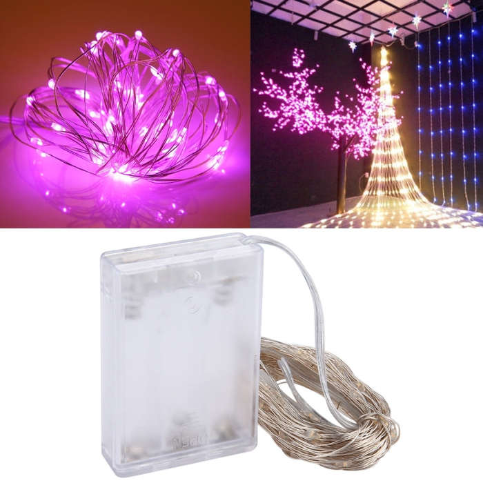 100 LEDs SMD 06033 x AA Batteries Box Fairy Lamp Decorative Light, DC 5V, 10m Blue Light, 10m Col...