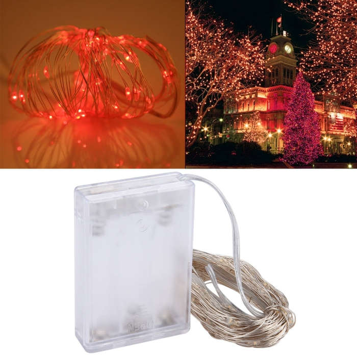 100 LEDs SMD 06033 x AA Batteries Box Fairy Lamp Decorative Light, DC 5V, 10m Blue Light, 10m Col...