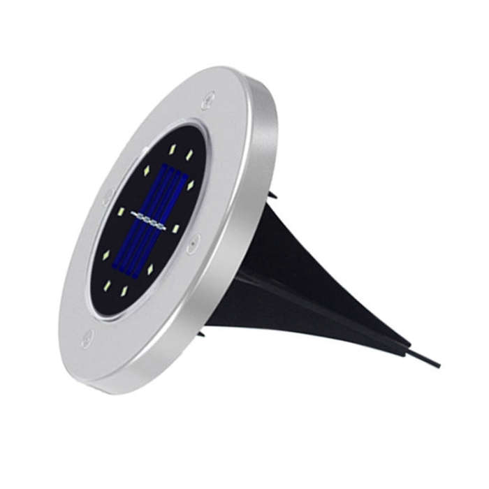 2 PCS 10 LEDs Solar Powered Buried Light Under Ground Lamp IP65 Waterproof Outdoor Garden Street ...
