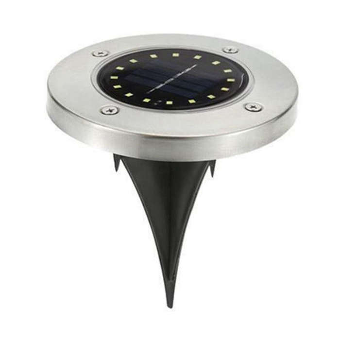 2 PCS 16 LEDs Solar Powered Buried Light Under Ground Lamp IP65 Waterproof Outdoor Garden Street ...