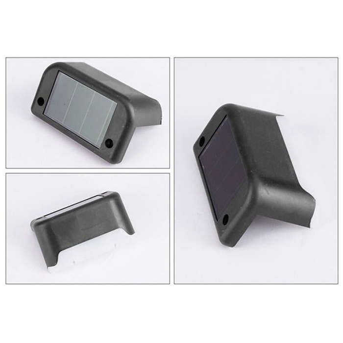 12 PCS Solar Powered LED Outdoor Stairway Light IP65 Waterproof Garden Lamp, Warm White Light, 12...