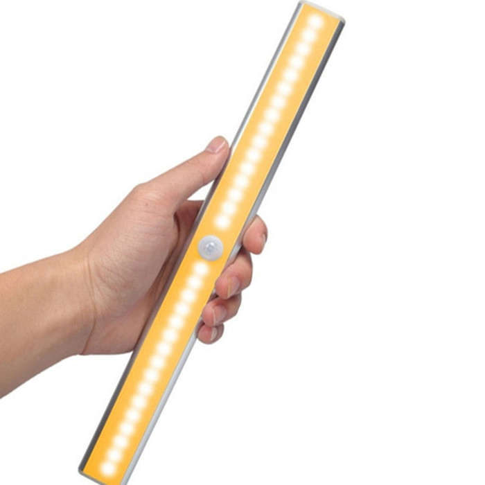 2.8W 30 LEDs Warm White Wide Screen Intelligent Human Body Sensor Light LED Corridor Cabinet Ligh...