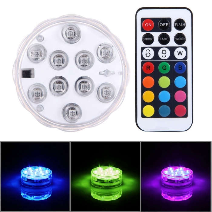10 LEDs Cylinder Remote Controlled with Remote Controllor, Remote Control Range(in Open Area): 24...