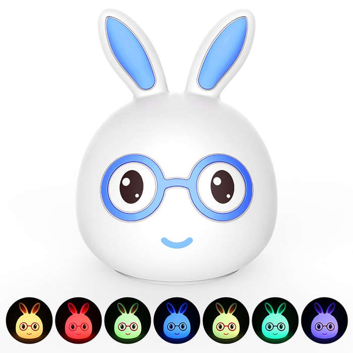 Smiling Rabbit Creative Touch 3D LED Decorative Night Light, USB Charging Version, USB Charging V...