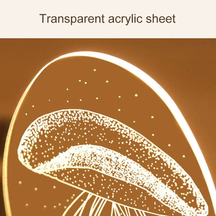 Spaceship Shape Creative Crack Touch Dimming 3D Colorful Decorative Night Light, Spaceship Shape