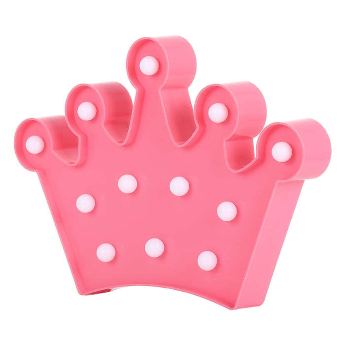 2 x AA Batteries Powered Party Festival Table Wedding Lamp Night Light, Small Crown(Pink), Small ...