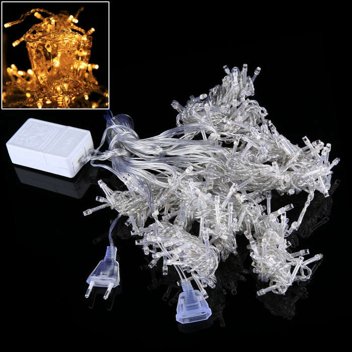 300 LEDs Curtain String Light with End Joint & Multi-function Controller & Memory Waterproof, EU ...