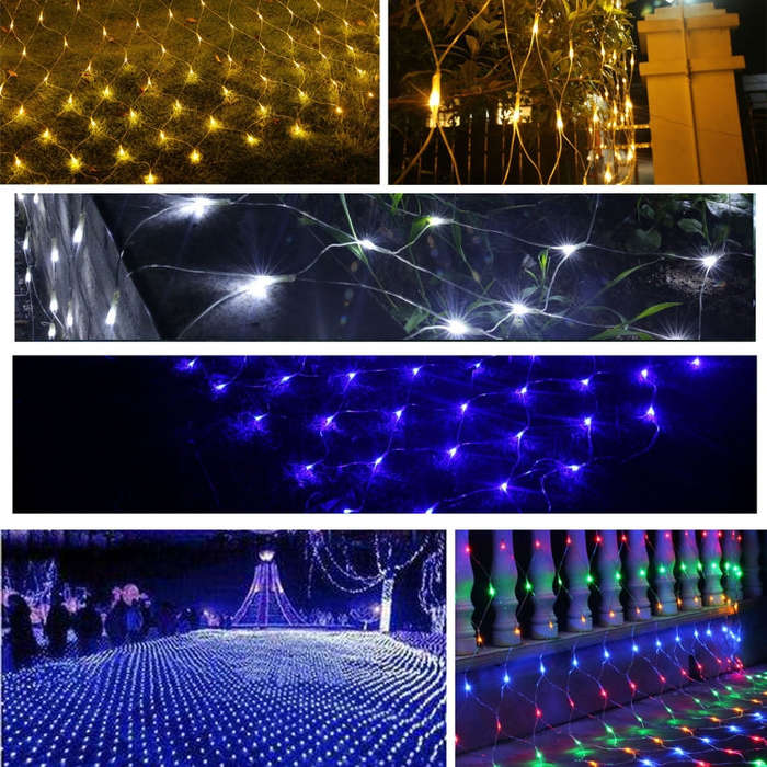 200 LEDs Reticular String Light with End Joint & Multi-function Controller, White Light EU Plug, ...