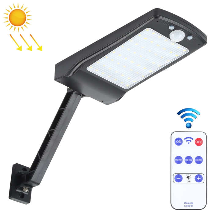 12W 56LEDs SMD 2835 Home Outdoor IP65 Waterproof Remote Control Solar Wall Light Human Body Senso...