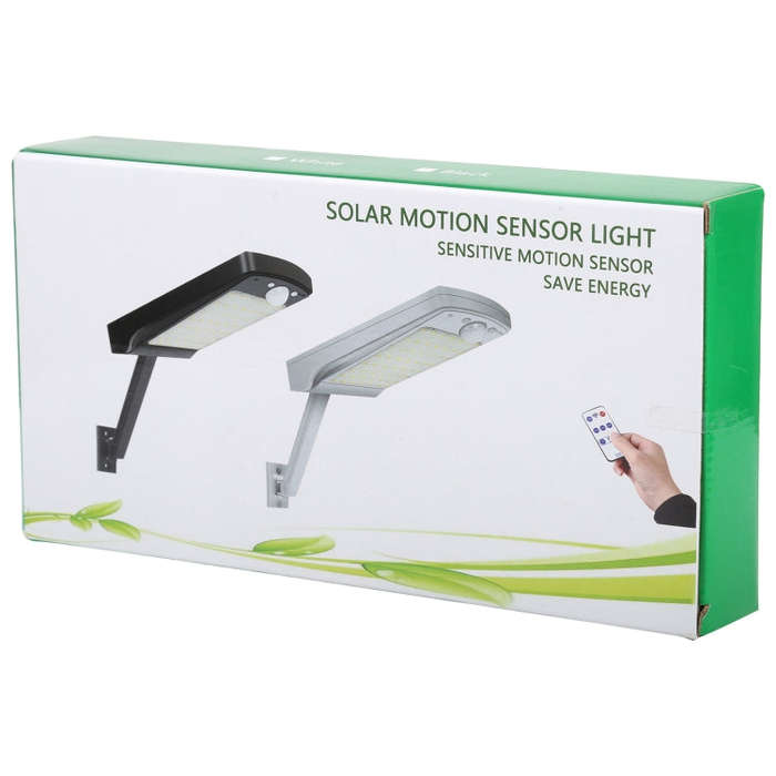 12W 56LEDs SMD 2835 Home Outdoor IP65 Waterproof Remote Control Solar Wall Light Human Body Senso...