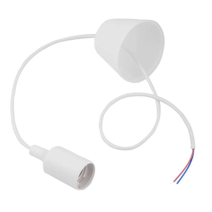 E27 Lamp Holder Hanging Wire Chandelier Lamp Holder Bulb Base Power Cable with Lampshade, Cable L...