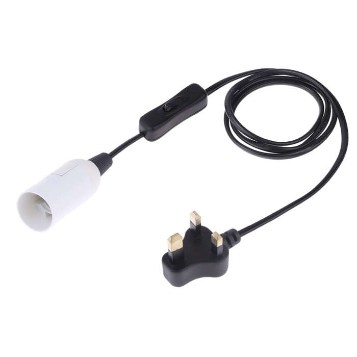 E14 Wire Cap Switch Lamp Holder Chandelier Power Socket with 1.2m Extension Cable, AU Plug, Small...