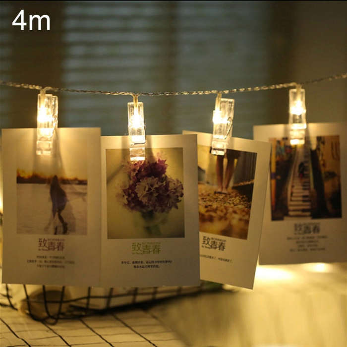 40 LEDs 3 x AA Batteries Box Chains Lamp Decorative Light for Home Hanging Pictures, DIY Party, W...