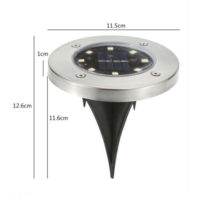 SMD 5050 Under Ground Lamp Outdoor Path Way Garden Decking LED Light, 8 LEDs White Light, 8 LEDs ...