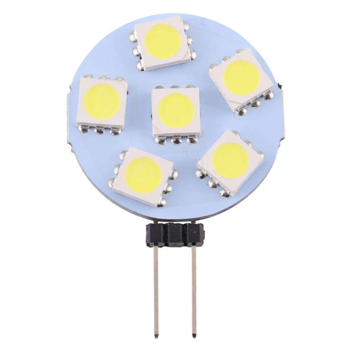 G4 6 LEDs SMD 5050 72LM 2800-3200K Stepless Dimming Energy Saving Light Pin Base Lamp Bulb, DC 12...