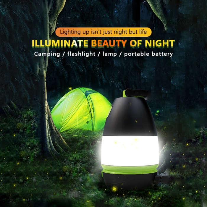 L001 5W USB Charging Hand-held LED Camping Lamp with Power Bank Function(Green), LED6908, LED6908...