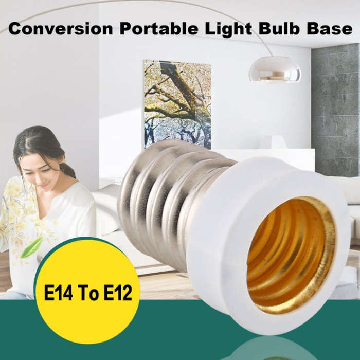 E14 to E12 Light Lamp Bulbs Adapter Converter, E14 to E12