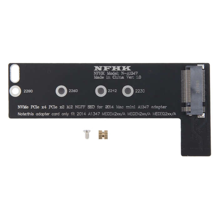 NVMe M.2 SSD to for Mac Mini 2014 Late A1347 A1347 MEGEN2 MEGEM2 MEGEQ2 Adapter Card, NVMe M.2 SS...